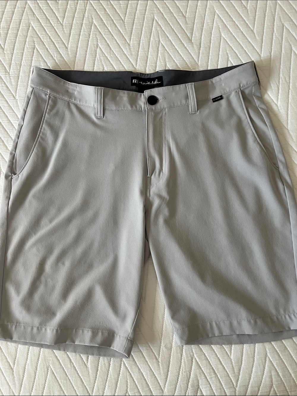 Travis Mathew Light Gray Men's Hybrid Golf Shorts